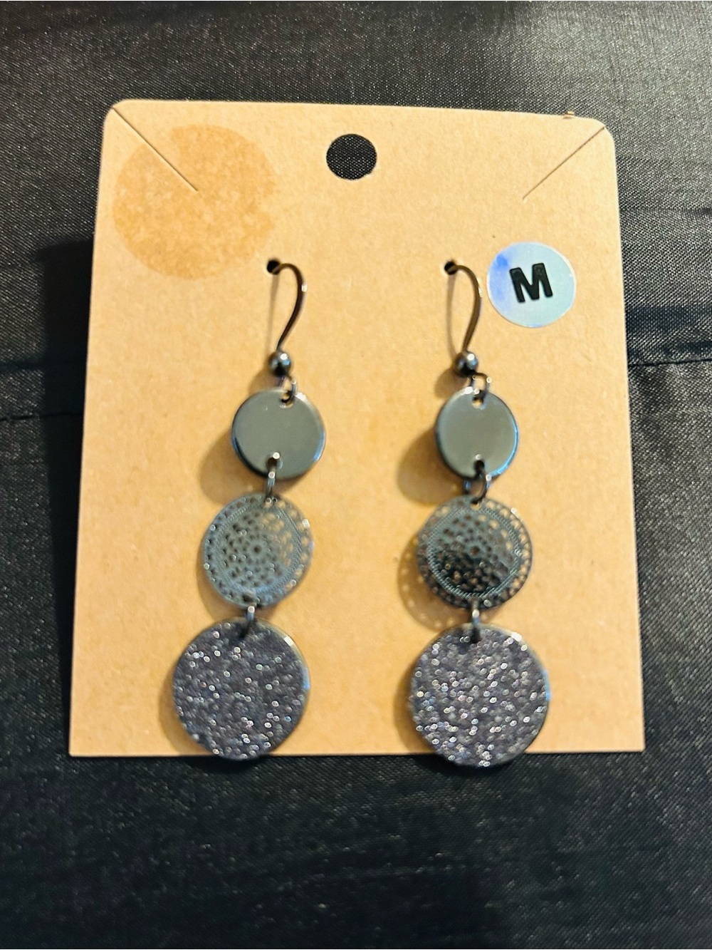 Women’s Silver Triple Disc Dangle Earrings